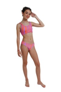 Bikini Niña Top con Bombacha Lineas - TT625C
