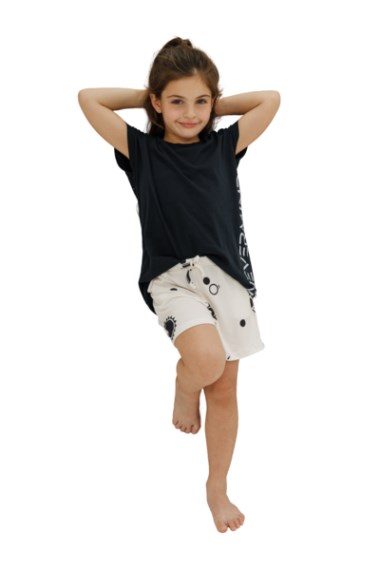 Pijama Nena sin Manga Short Estampado - V8525C