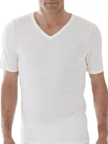 544 - Camiseta Térmica Manga Corta Escote  V