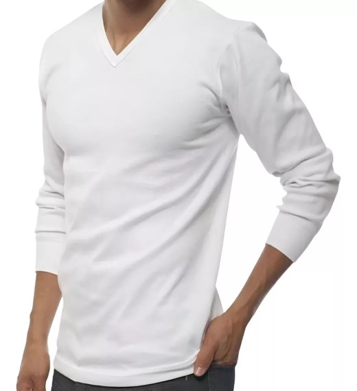 545 - Camiseta Térmica Manga Larga Escote V
