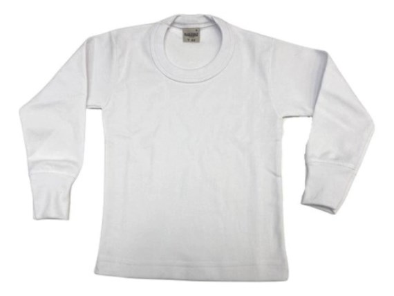 510 - Camiseta Interlock Manga Larga Escote Redondo Niño