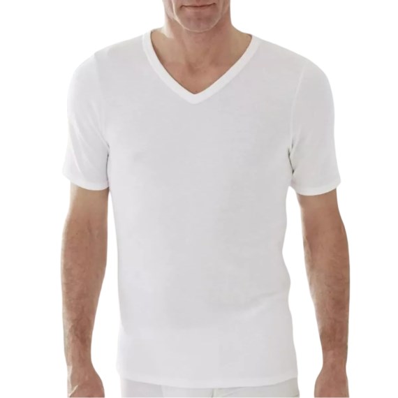  420 - Camiseta Algodón Manga Corta Escote V