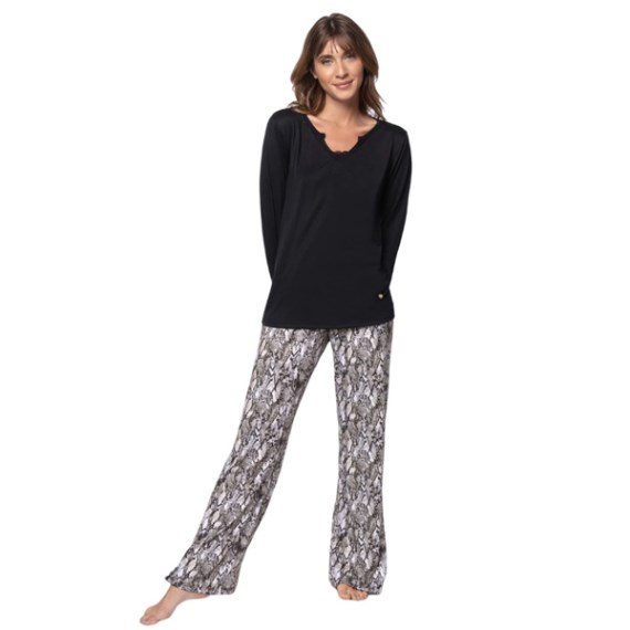 11755 - Pijama M/L Pantalon Estampado Wild