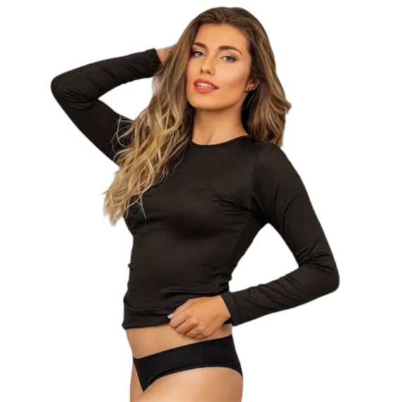 435 - Camiseta Soft Térmica Manga Larga Escote en O