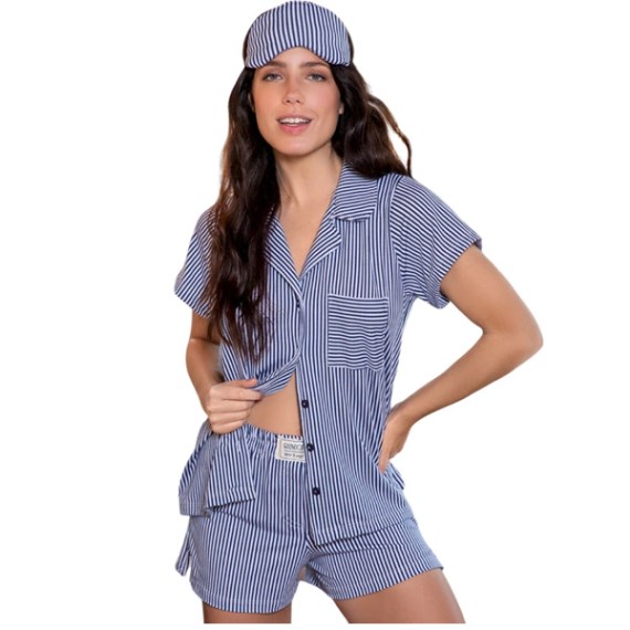 26015 - Pijama Abotonado en Modal Estampado