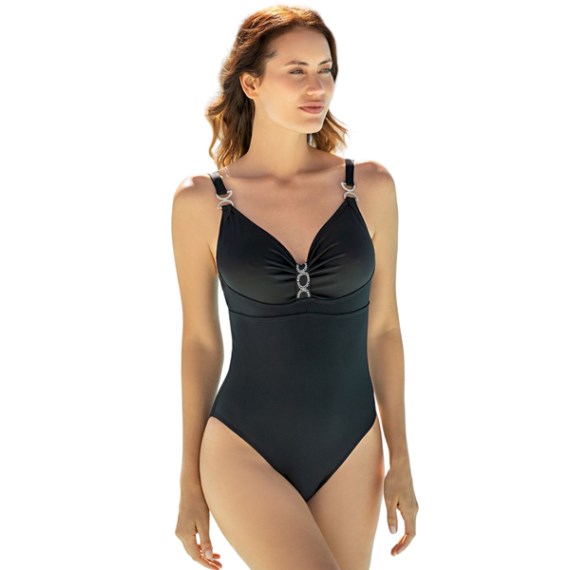 26214 - Malla Entera Lisa Con Strass presilla y Herrajes Reco